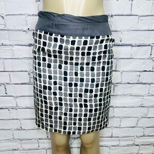 Yoana Baraschi Womens Multicolor Colorblock Lined Above Knee Pencil Skirt Size 4